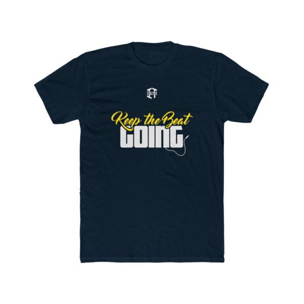 Keep the Beat Going - Unisex Cotton Crew Tee - Image 5