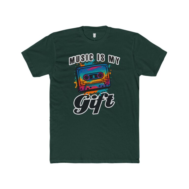 "Music Is My Gift" -  Unisex Cotton Crew Tee