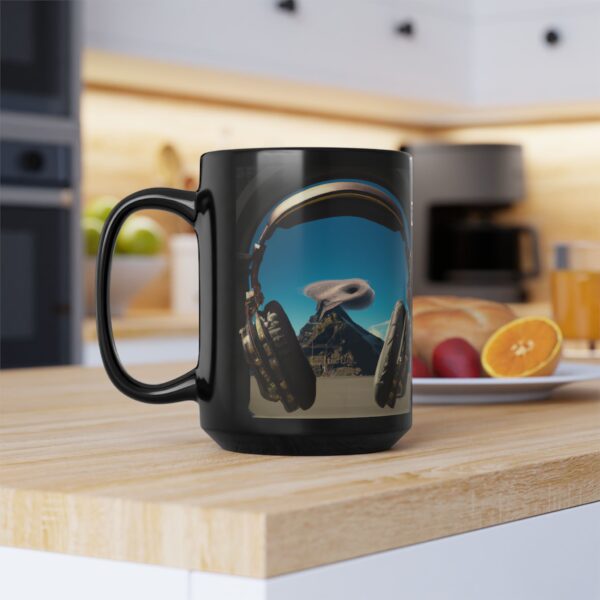 FAF Headphone Mountain Black Mug, 15oz - Image 5