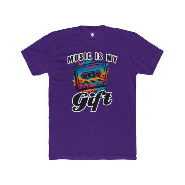 "Music Is My Gift" -  Unisex Cotton Crew Tee - Image 16