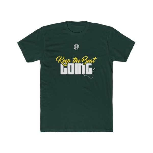 Keep the Beat Going - Unisex Cotton Crew Tee - Image 3