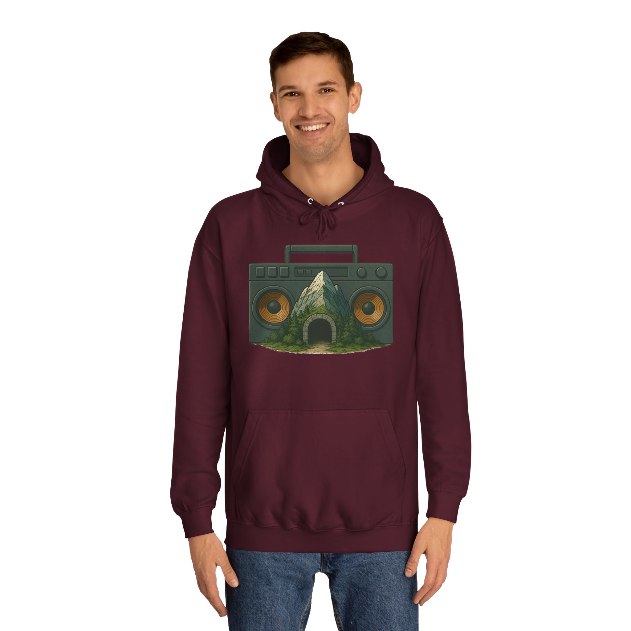Boom Bap Mountain - Unisex College Hoodie - Image 23