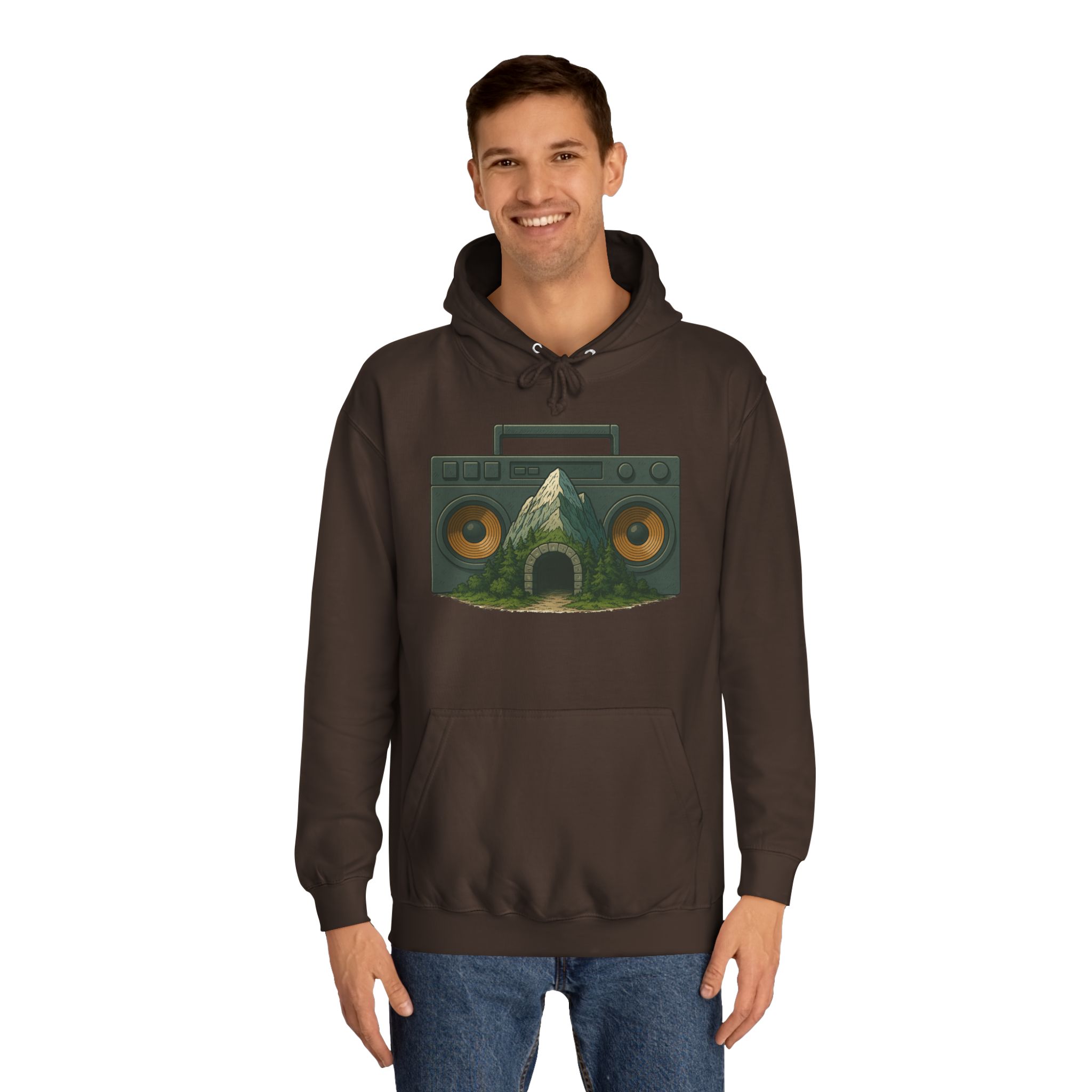 Boom Bap Mountain - Unisex College Hoodie - Image 11