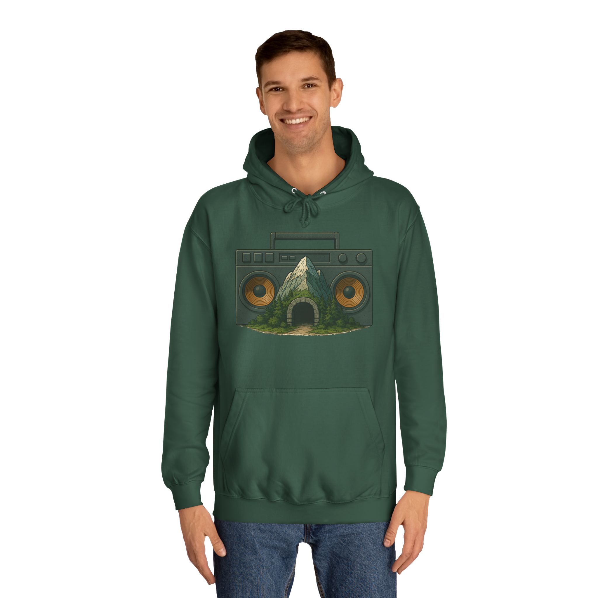 Boom Bap Mountain - Unisex College Hoodie - Image 15
