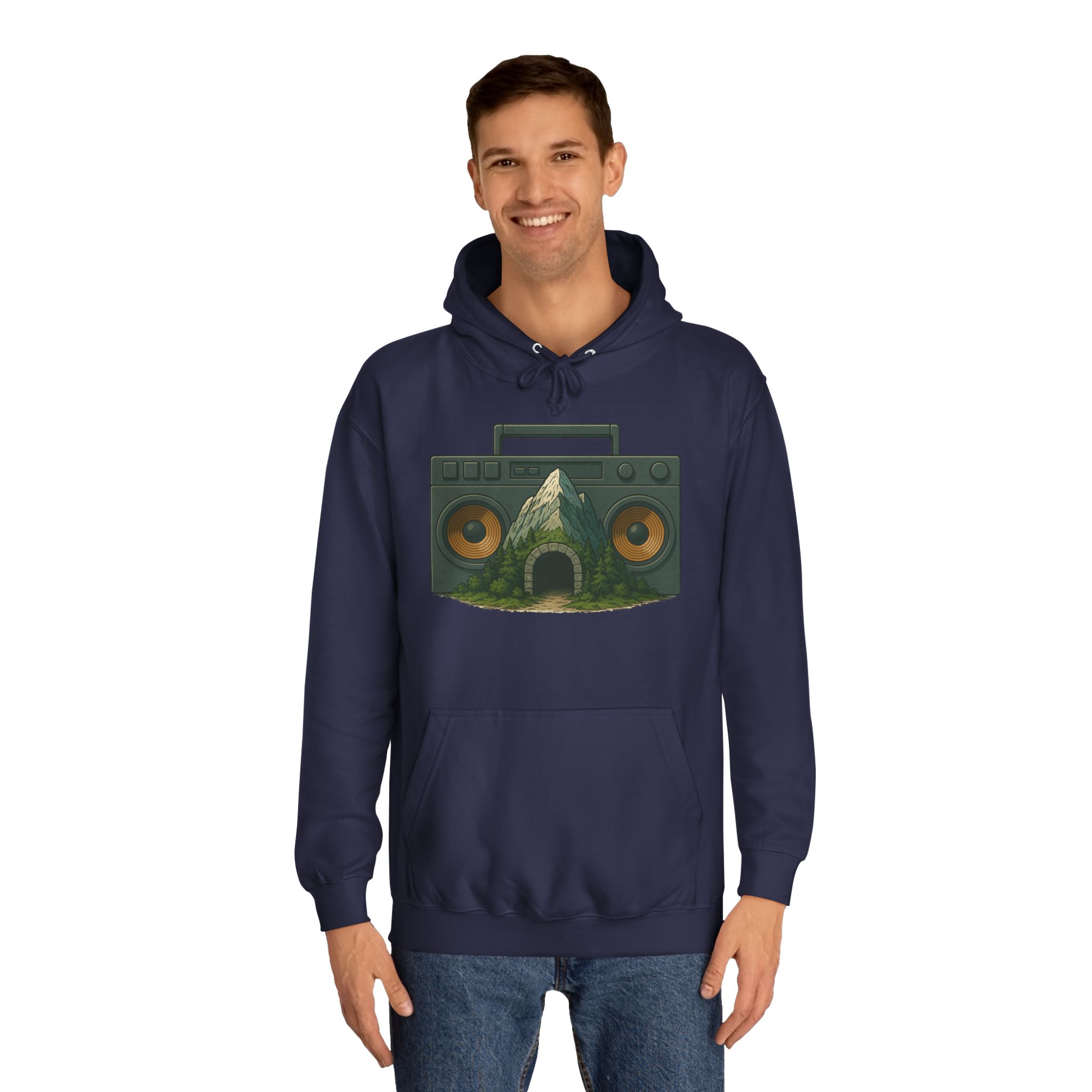Boom Bap Mountain - Unisex College Hoodie - Image 7